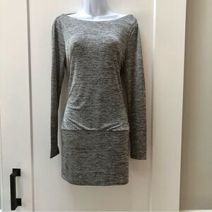 White House Black Market silver sheen slinky cocktail dress woman’s size S